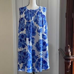 Simply Vera Vera Wang Blue and White Floral Dress